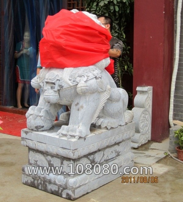 武漢石獅子 大理石石獅子